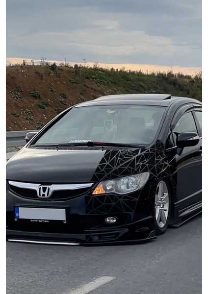 Üçgen Kesim Kamuflaj Araç Kaplama Parlak Folyo Siyah 1 Metrekare indirimleri