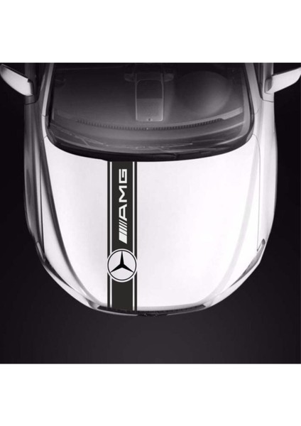 Mercedes Benz Amg Oto Kaput Şerit Sticker