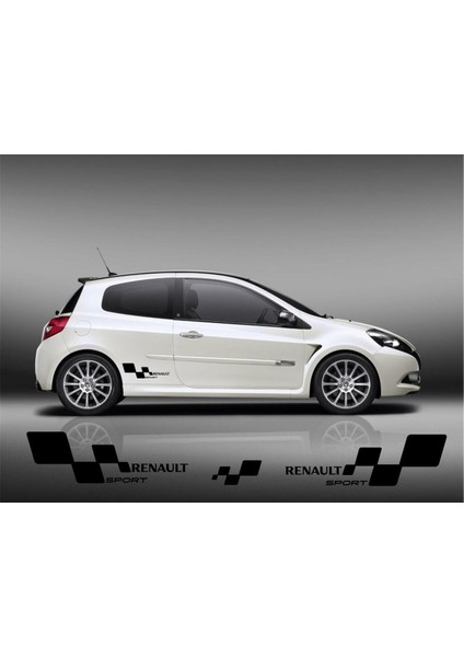 Renault Sport Oto Sticker Set Sağ Sol 2 Adet 30*15 cm