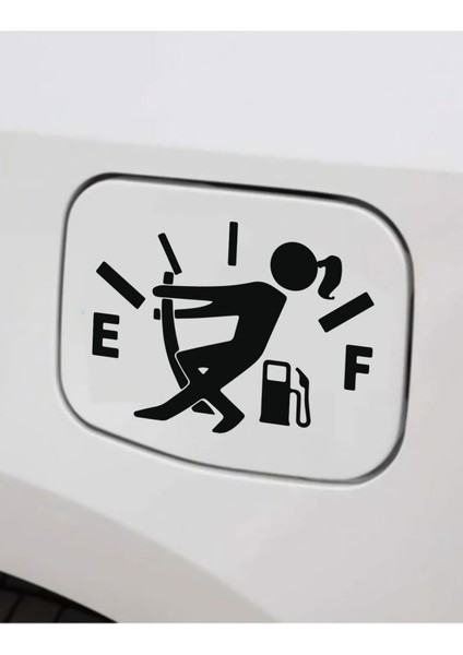 Yakıt Göstergesi Depo Kapağı Sticker 15 cm