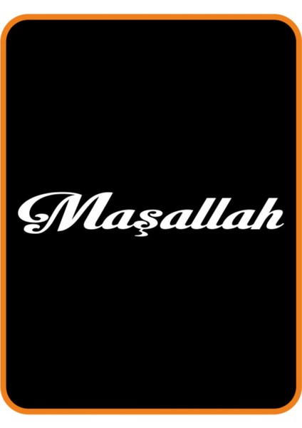 Maşallah Yazısı Oto Sticker Beyaz 24*4 cm