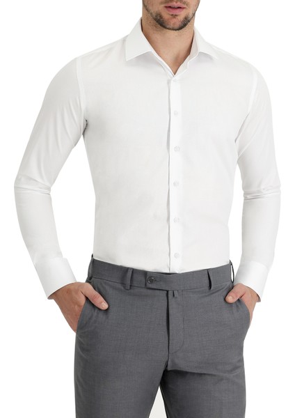 Uzun Kol Slim Fit Non Iron Klasik Pamuklu Gömlek fiyatları