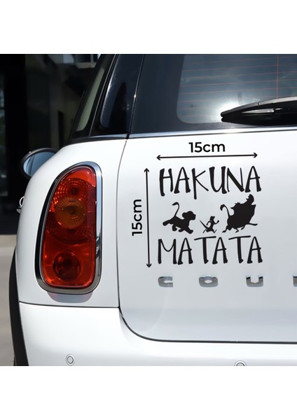 Hakuna Matata Oto Sticker Siyah 15 cm fiyatları