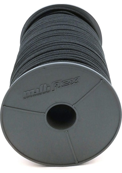 Multiflex Elastik Örgülü Halat Kablo 8mm Pe Siyah 100 Metre Elastıc Braıded Cords