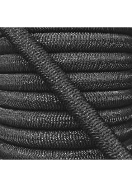 Multiflex Elastik Örgülü Halat Kablo 8mm Pe Siyah 100 Metre Elastıc Braıded Cords