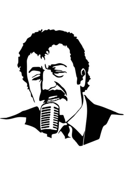 Müslüm Gürses Tasarım Oto Cam Sticker 15*14 cm