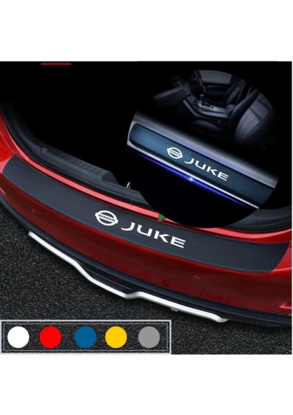 Nissan Juke İçin Uyumlu Aksesuar Oto Bagaj ve Kapı Eşiği Sticker Seti Karbon