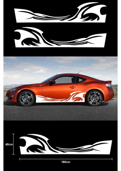 Yan Kapı Marşpiyel Oto Sticker 160*40 cm