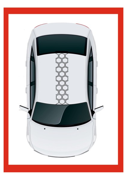 Bal Peteği Tavan Oto Sticker 100*20 cm