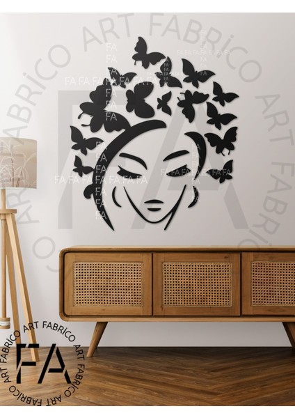 Kelebek Taçlı Kadın Duvar Stickerı fiyatları