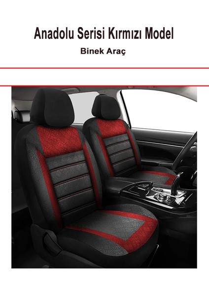 Seat Leon Uyumlu Anadolu Serisi Oto Koltuk Kılıfı Kırmızı