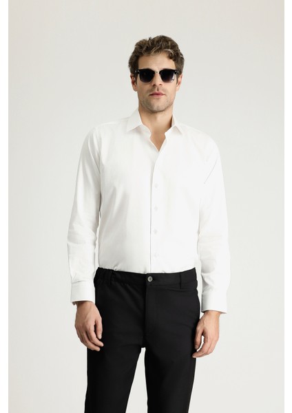 Uzun Kol Slim Fit Klasik Pamuk Gömlek fiyatları