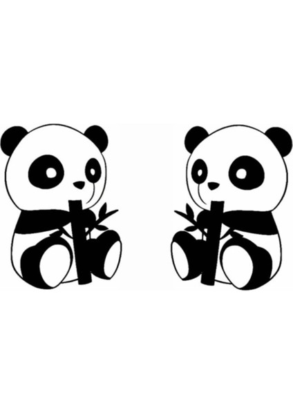 Panda Tasarım Oto Sticker Siyah 14*19 cm fiyatları