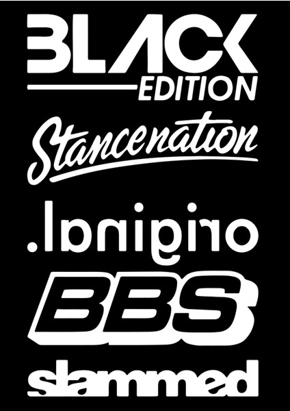 Oto Arka Cam Sticker Model 34 Beyaz 20*35 cm