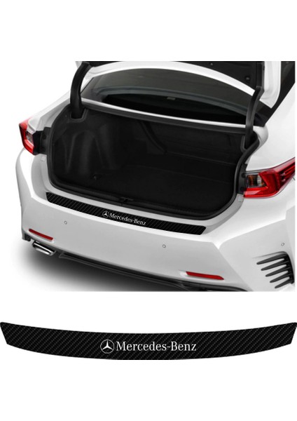 Mercedes E İçin Uyumlu Aksesuar Oto Arka Tampon Bagaj Koruyucu Sticker 92*7 cm