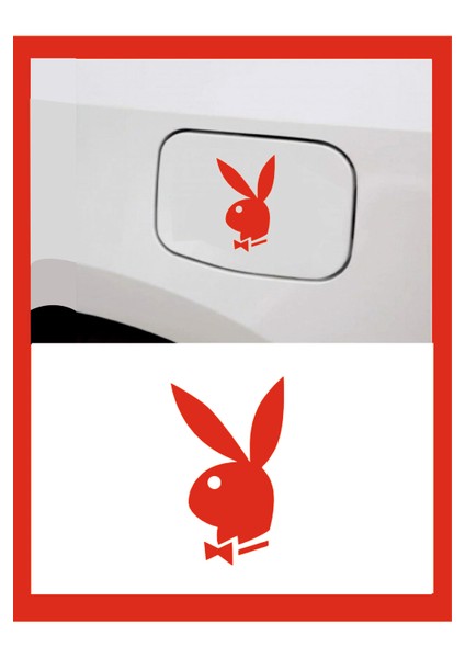 Playboy Tasarım Oto Sticker Kırmızı 9*15CM