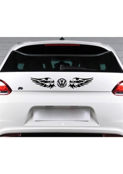 Kanat Oto Sticker 2 Adet Siyah 8*18 cm