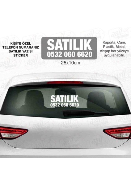 Kişiye Özel Satılık Yazısı ve Telefon Numaranız Beyaz