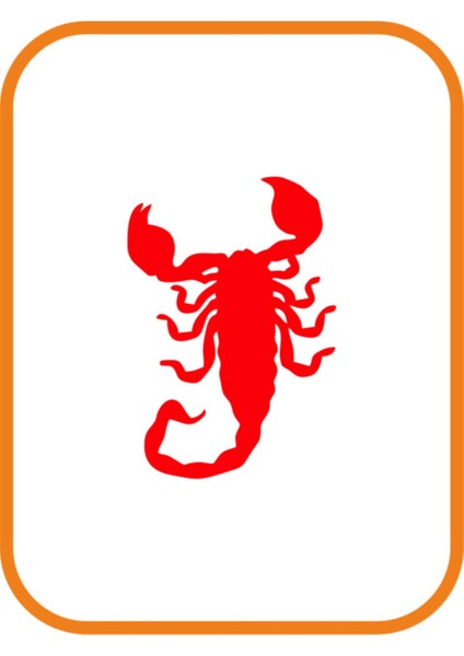 Akrep Oto Sticker Kırmızı 15*11 cm