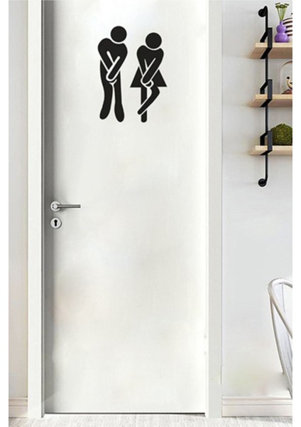 Dekoratif Tuvalet Banyo Sticker Duvar Etiket Kapı Sticker 18CMX12CM modelleri