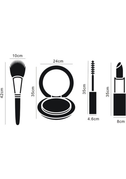 Dekoratif Duvar Sticker Basit Makyaj Desen Ev Çıkartmaları modelleri