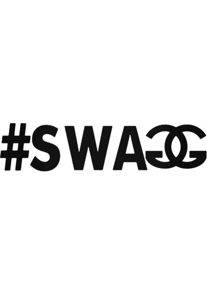 Jdm Hashtag Swagg Oto Sticker 20 cm