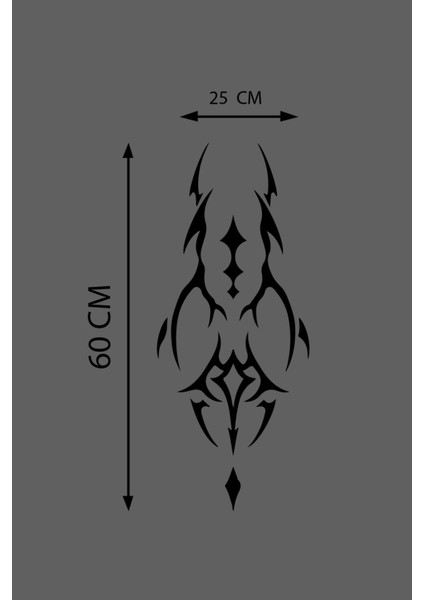 Oto Kaput Şerit Sticker Dövme Tasarımlı Siyah 25*60 cm fiyatları