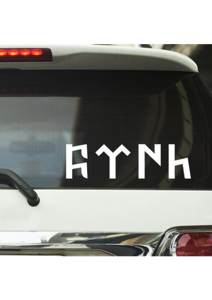 Göktürkçe Türk Yazılı Oto Cam ve Araç Arkası Sticker 35*10 cm