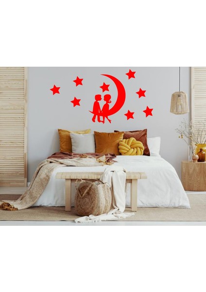 Hilal ve Yıldız Yatak Odası Duvar Stickeri