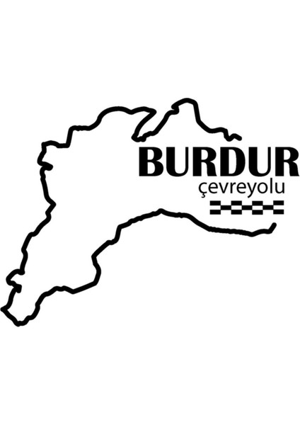 Burdur Çevreyolu Sticker 12*9 cm