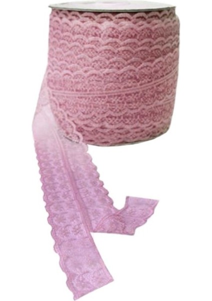 Kurdela Dantelli Çift 2 Katlı 5 cm - 10 Metre Pudra