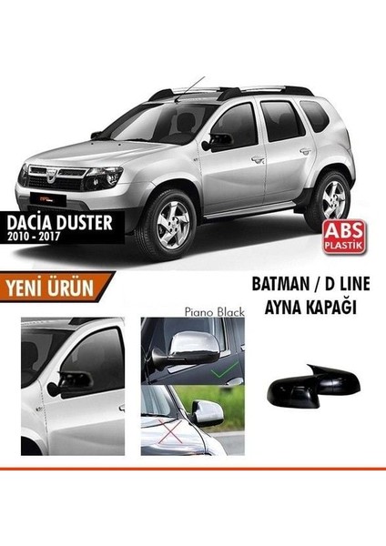 Dacia Duster (2010-2017) Batman Ayna Kapağı (Parlak Siyah)