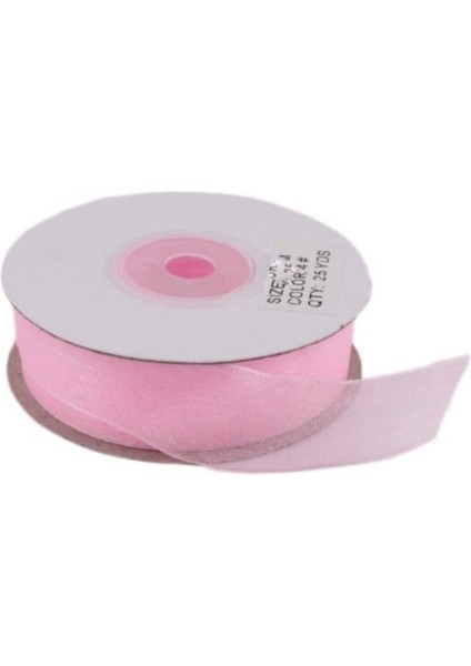 Organze Kurdele 40 Mm- 22 Metre Pembe