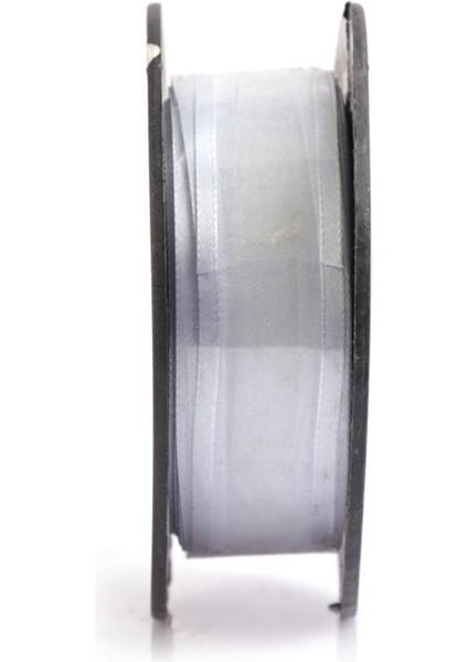 Kenarı Saten Biyeli Şifon Kurdele Beyaz 2.5CMX20MT