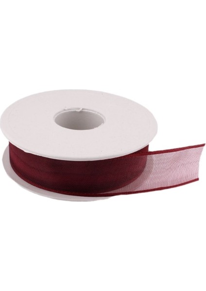 Şifon Kurdele 2.5 cm - 20 Metre Bordo