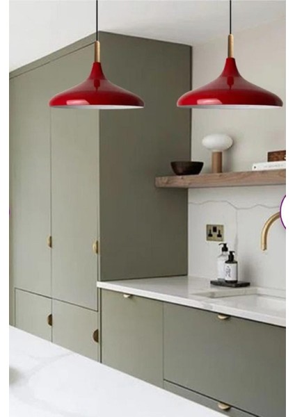 Mylights ıdır Metal Kırmızı Sarkıt Avize Modern Spor Avize 35CM Salon Mutfak Koridor Cafe Restorant Yatak Odası