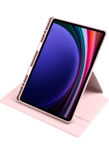 Samsung Galaxy Tab S9 Fe 10,9 SM-X710 X716 X510 Kılıf Kalem Bölmeli 360 Dönebilen Kapak