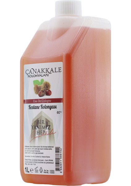 Kestane Kolonyası - 1 Litre -(Bidon) Korumalı Kapak - Yeni Model