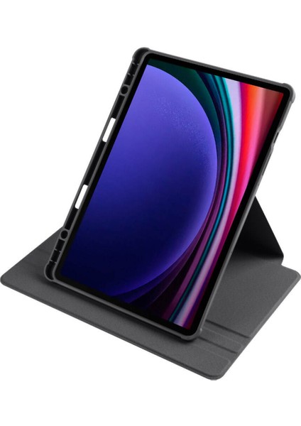 Samsung Galaxy Tab S9 Fe 10,9 SM-X710 X716 X510 Kılıf Kalem Bölmeli 360 Dönebilen Kapak