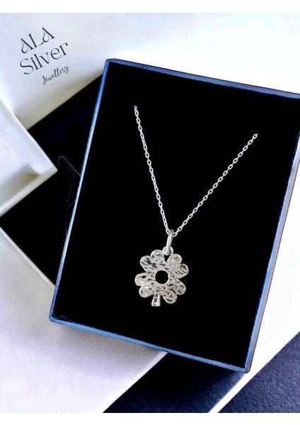 Alâ Silver Jewellery Yonca Çift Taraflı Tasarım 925 Gümüş Kolye fiyatları