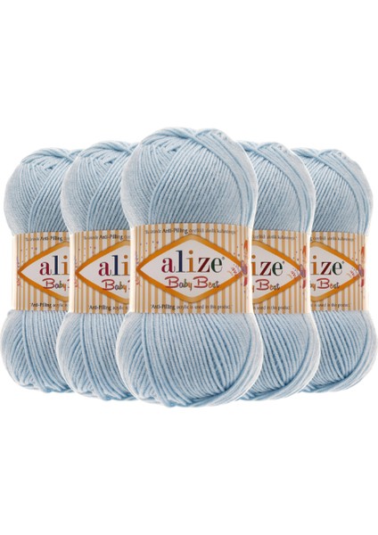 Baby Best Anti Pilling Bebe El Örgü Ipi (5ADET) - 183 Mavi