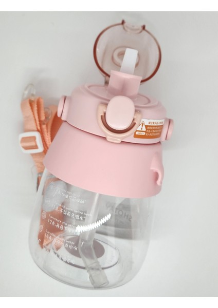 ST-6642 Pembe Hippo Tritan 1050ML Tritan Saplı Matara