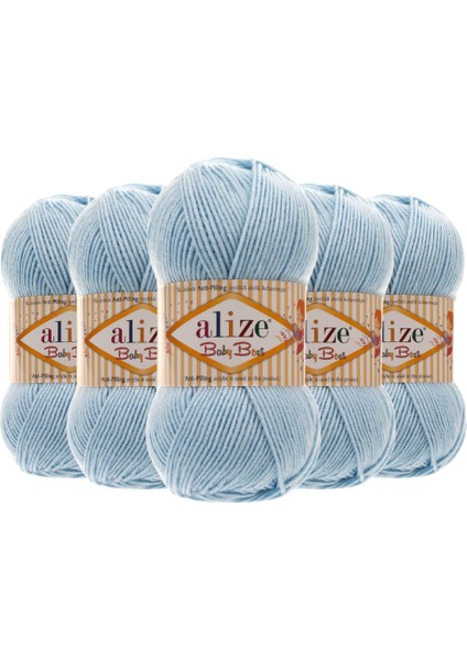 Baby Best Anti Pilling Bebe El Örgü Ipi (5ADET) - 40 Mavi