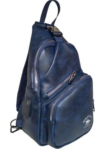 Suni Deri Çift Taraf Askılı Göğüs Çantası Bodybag LD457