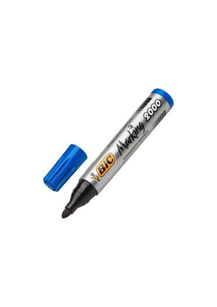 ( Ayraç ) Bic 2000 Koli Kalemi Yuvarlak Uç Mavi ( 4 Adet )