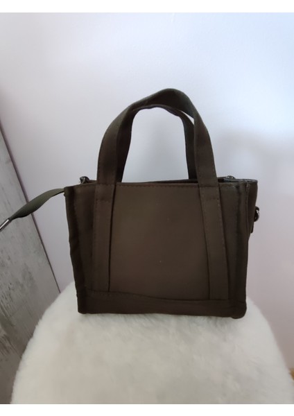 Mini Model Kadın El Çantası Kanvas Kumaş Yeşil Renk modelleri