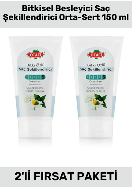 Bitkisel Besleyici Saç Şekillendirici Orta-Sert 150 ml - 2 Adet