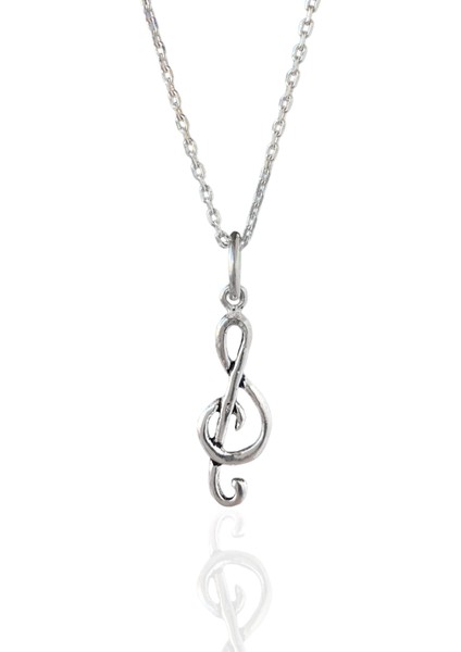 Alâ Silver Jewellery Sol Anahtarı Unisex Tasarım 925 Ayar Gümüş Kolye fiyatları