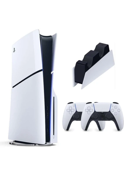 Playstation 5 Slim + 2.Dualsense + Şarj İstasyonu