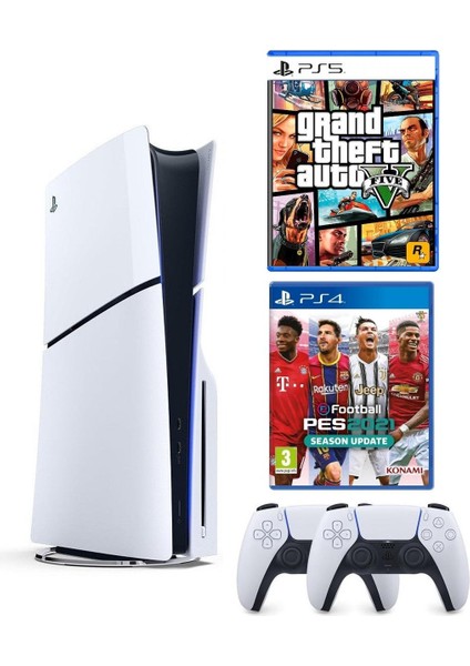 Playstation 5 Slim + 2.Dualsense + Pes 2021 + Gta 5